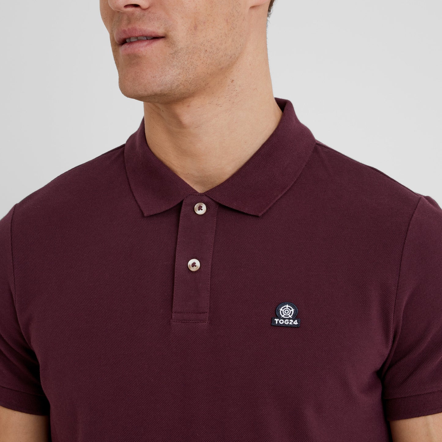 Braunton Mens 100% Cotton Pique Polo Shirt - Deep Port