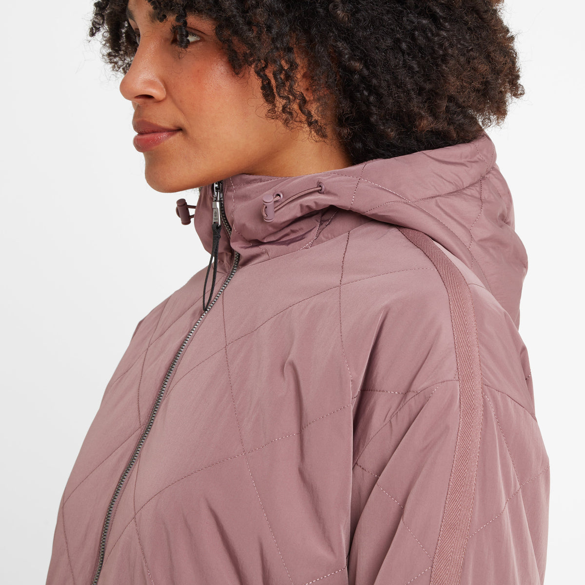 Corlae Womens Oversized Shower Resistant Insulated Jacket - Mauve