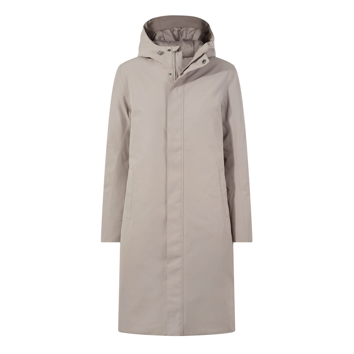 Dalton Womens Longline Waterproof Insulated Coat - Dark Taupe