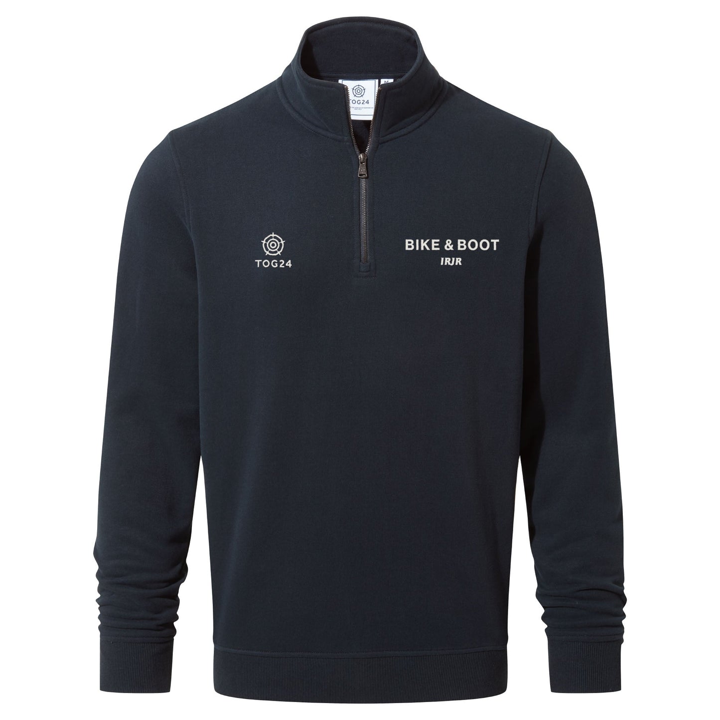 Bike & Boot Mens - Oakenshaw 1/4 Zip Neck Dark Indigo