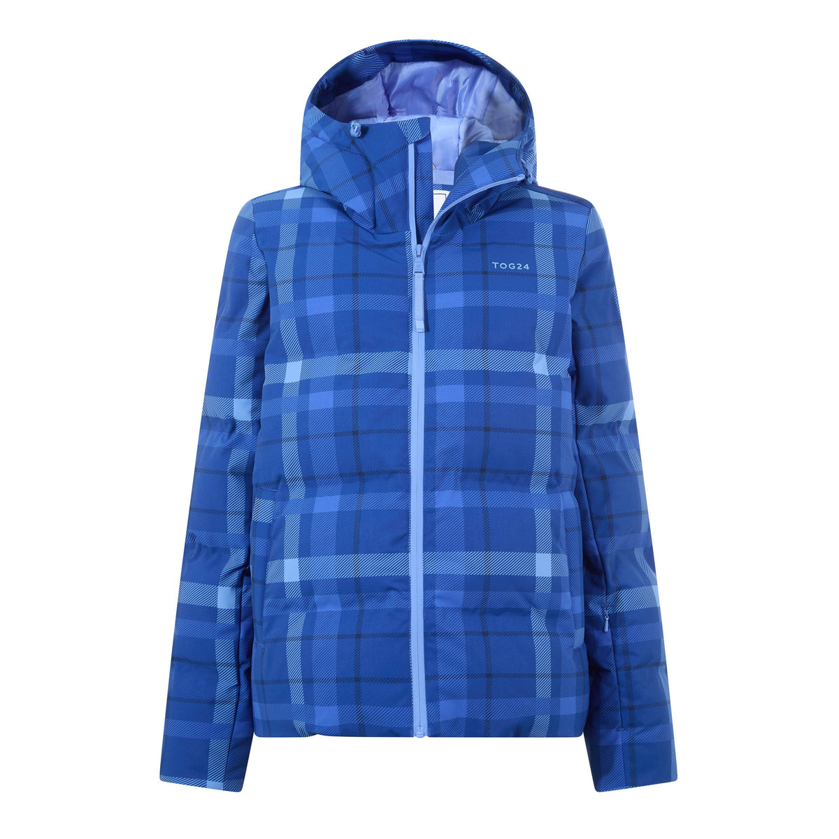 Orelle Womens Insulated Ski Jacket - Cobalt Blue Check