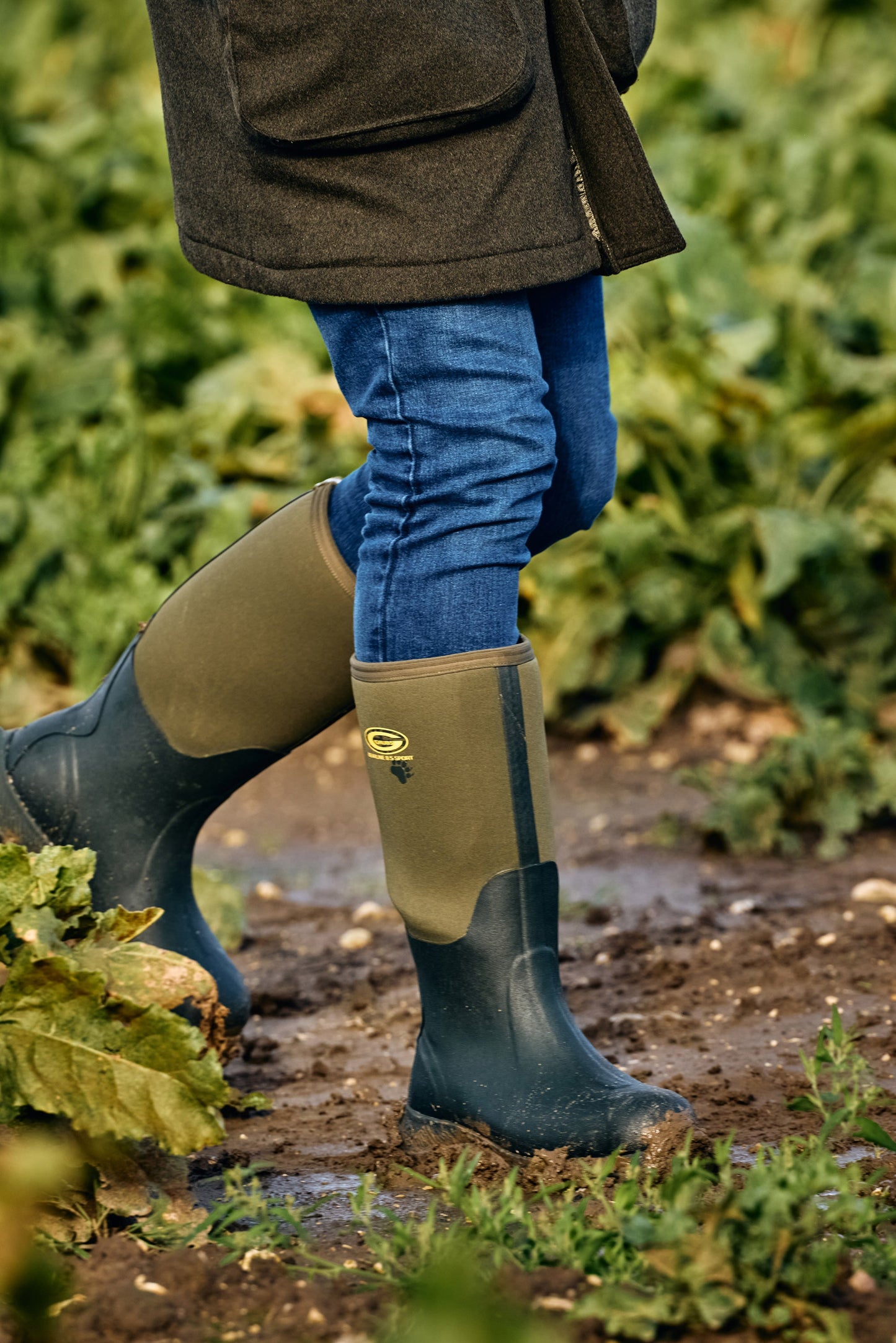 Grubs Boots Bearline 8.5 Unisex Wellington - Green