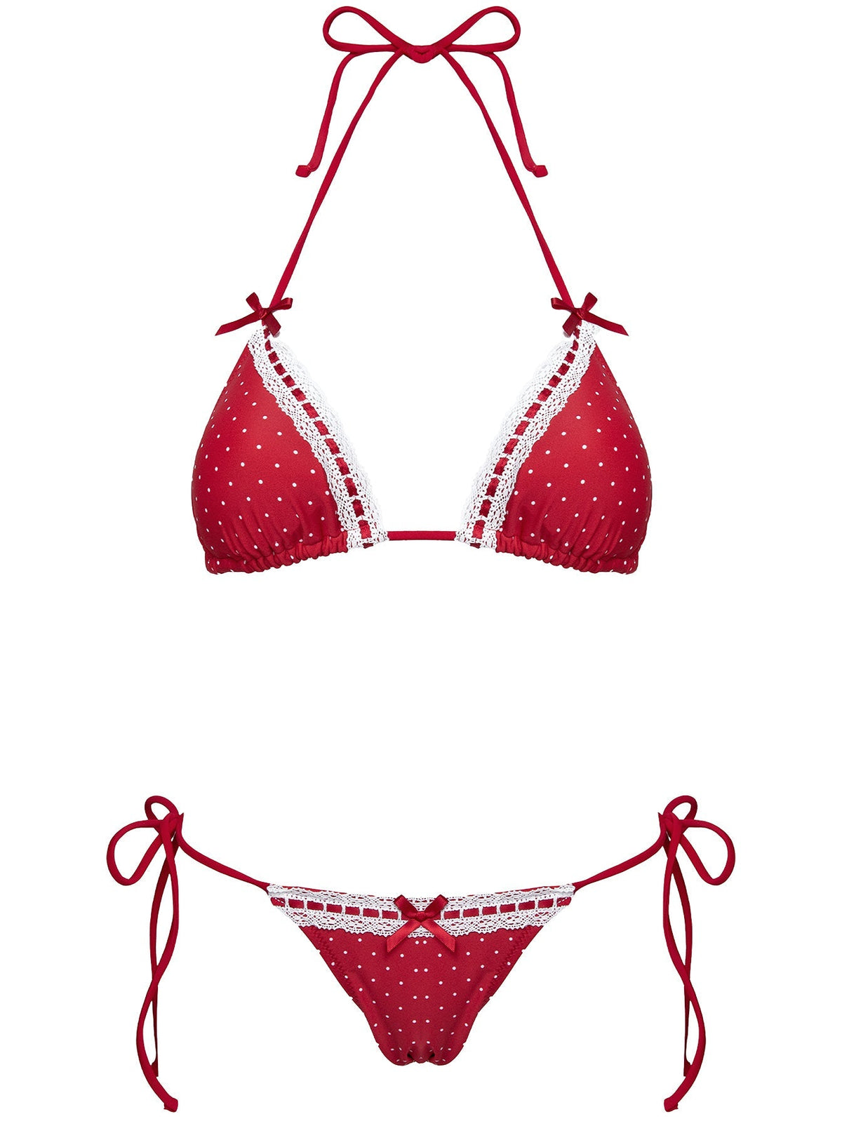 Crispy Bikini Bottoms Red Polka