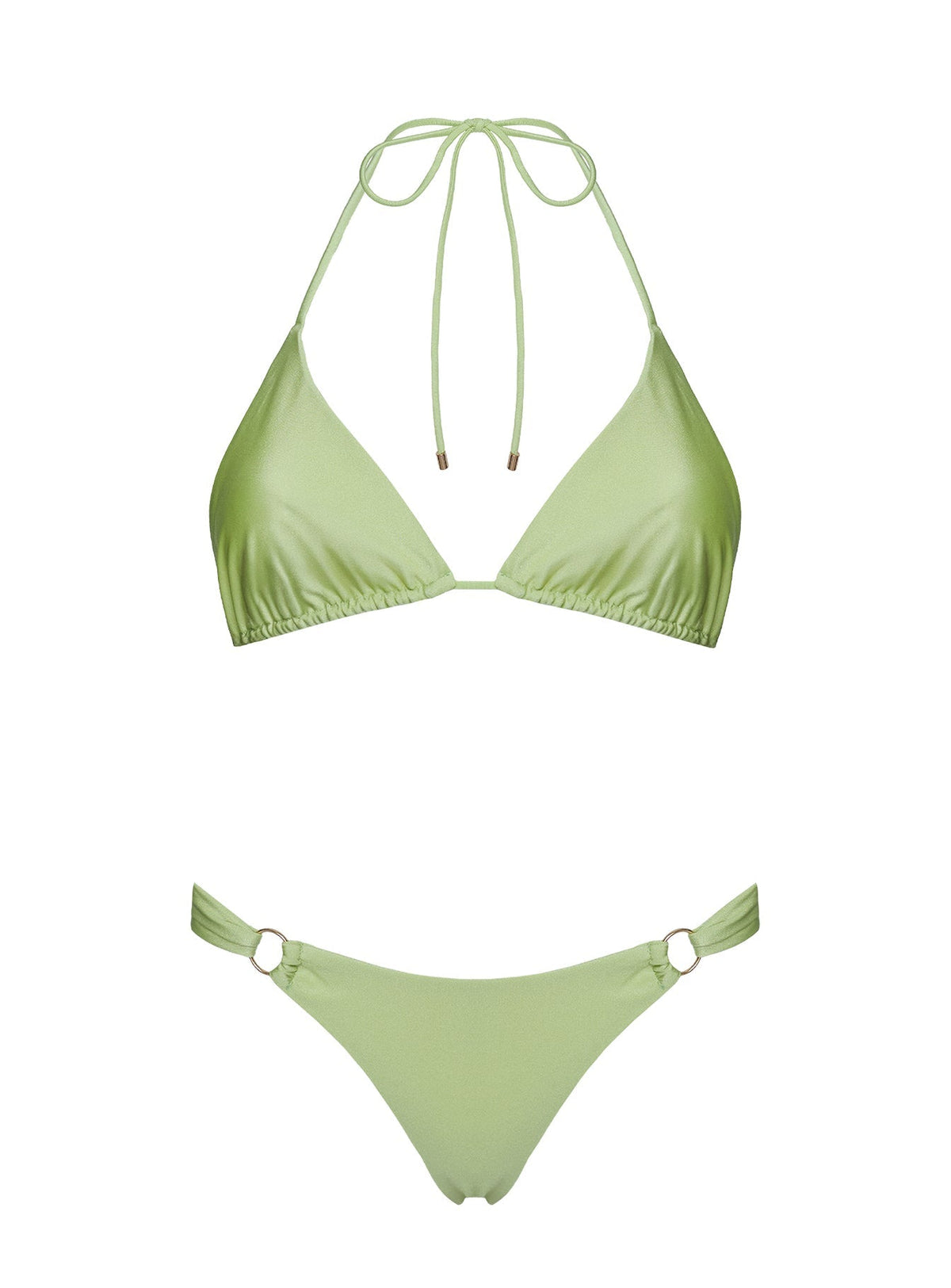 Nevaeh Shine Triangle Bikini Top Kiwi