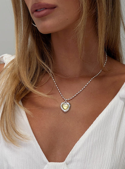 Wishes Granted Dainty Pendant Necklace Silver / Yellow