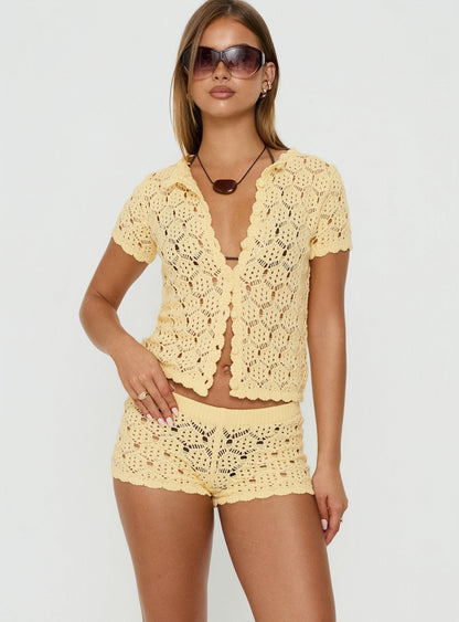 Sun Still Shines Crochet Set Yellow