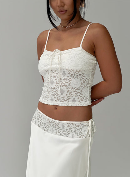 Evlin Lace Cami Top Cream