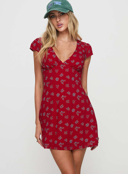 Cannelloni Mini Dress Red