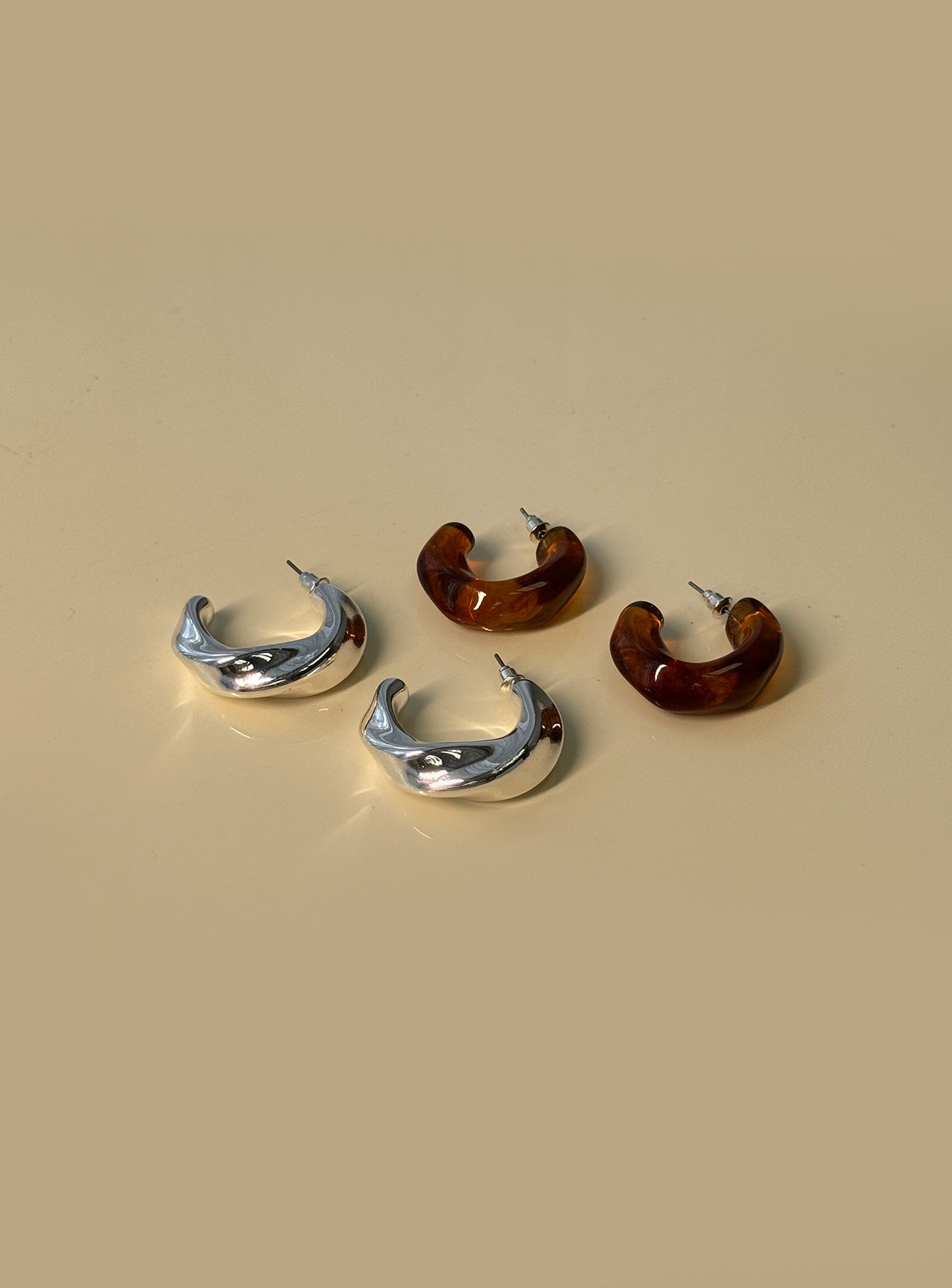 Clovah Hoop Earring Pack Silver / Tort