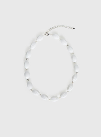 Liviya Beaded Necklace White