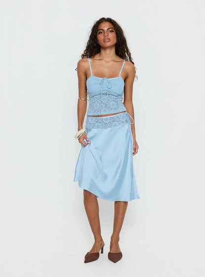 Evlin Lace Cami Top Blue