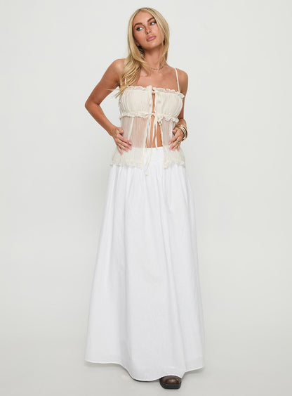 Levonne Textured Layered Bust Shirt Cream