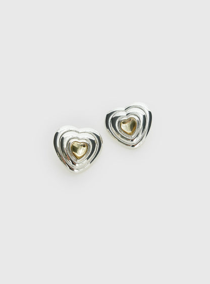 Missouri Stud Earrings Silver / Butter
