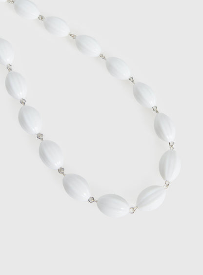 Liviya Beaded Necklace White