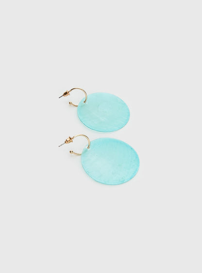 Cheriosa Shell Earrings Blue