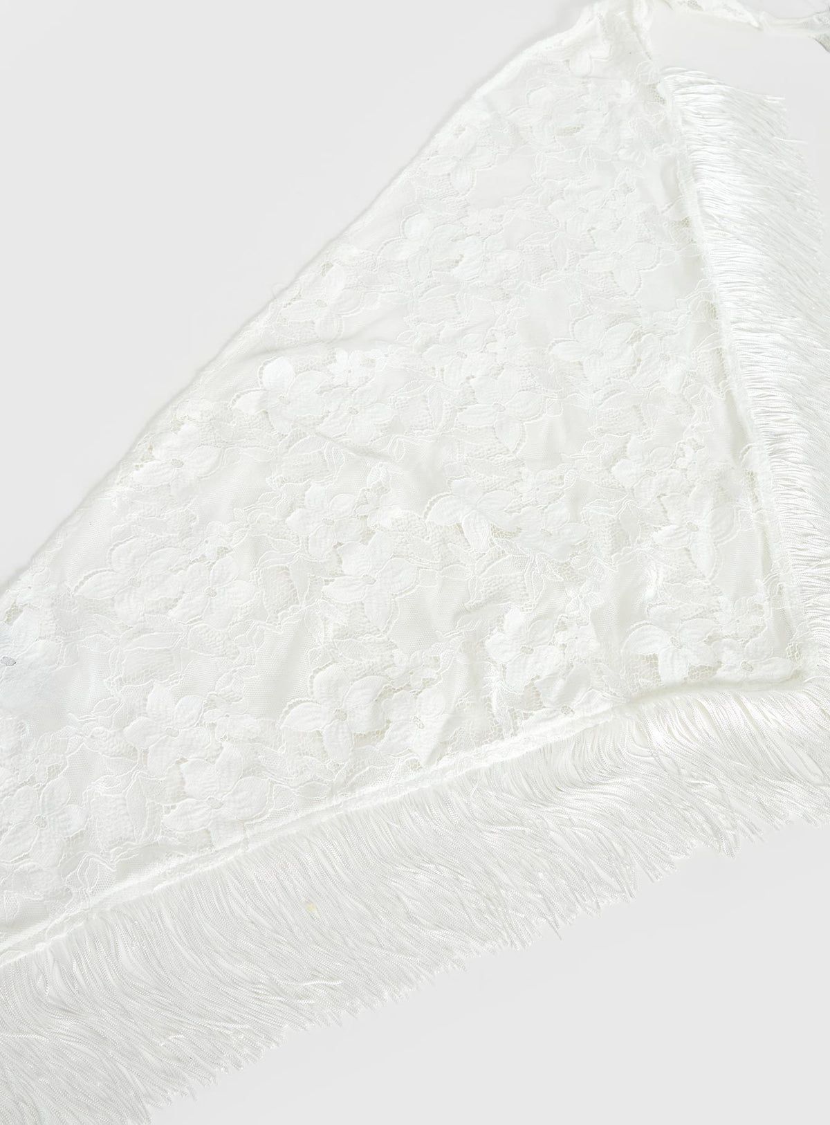 Elizebeth Tie Waist Tassel Belt White