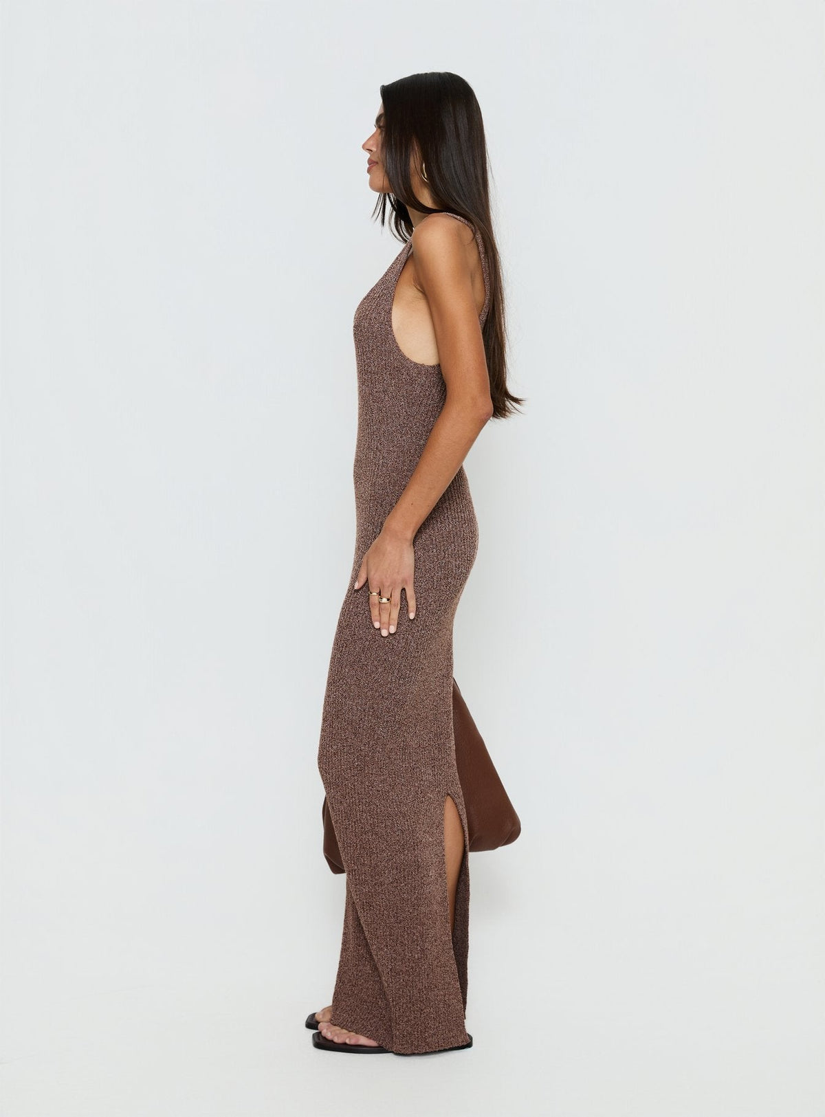 Imirisa Scoop Knit Maxi Dress Mocha