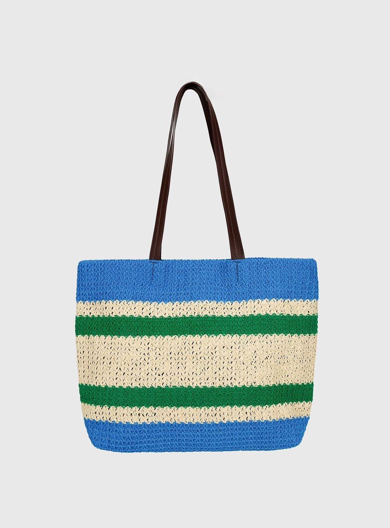 Encanto Tote Bag Blue / Green Stripe