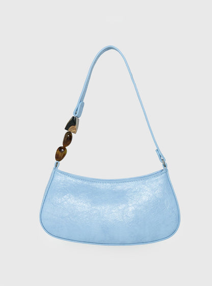 Contradiction Bead Detail Shoulder Bag Blue