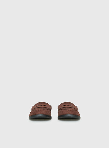 Therapy Atticus Faux Suede Slip On Loafer Brown