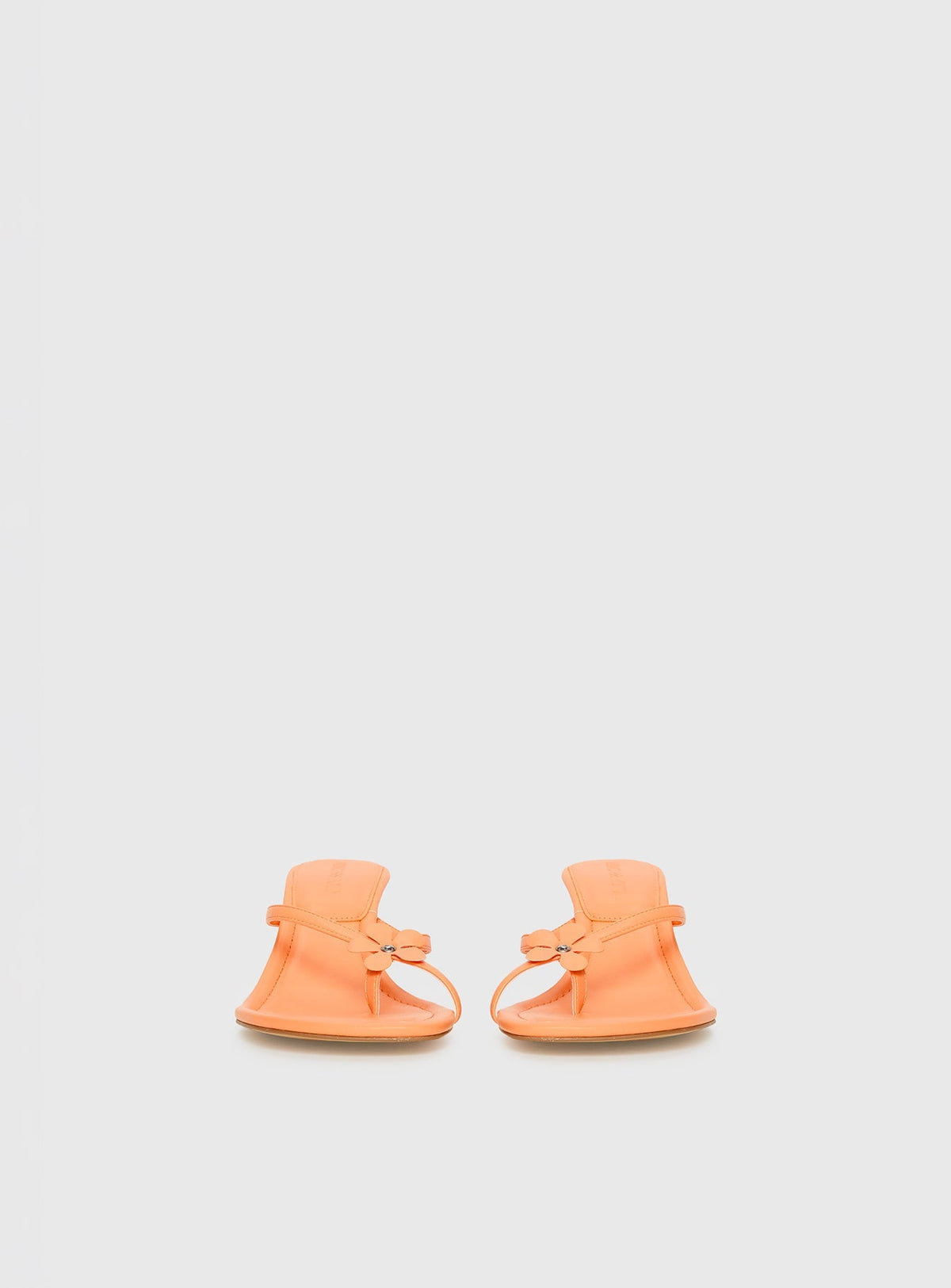 Electrified Floral Thong Heels Orange Sorbet