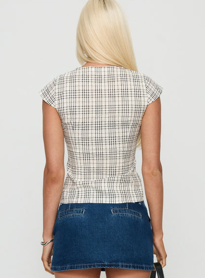 Indulgence Corset Top Multi Check