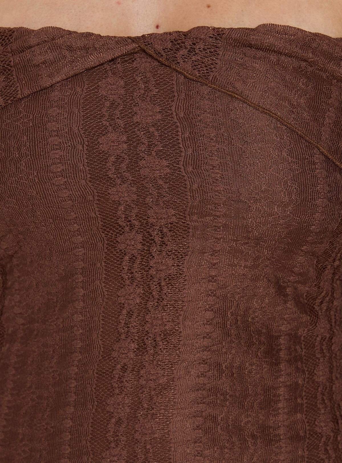 Perdita Long Sleeve Lace Maxi Dress Chocolate
