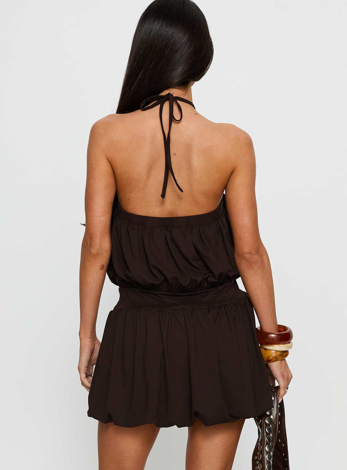 Sunnee Eyelet Detail Romper Brown