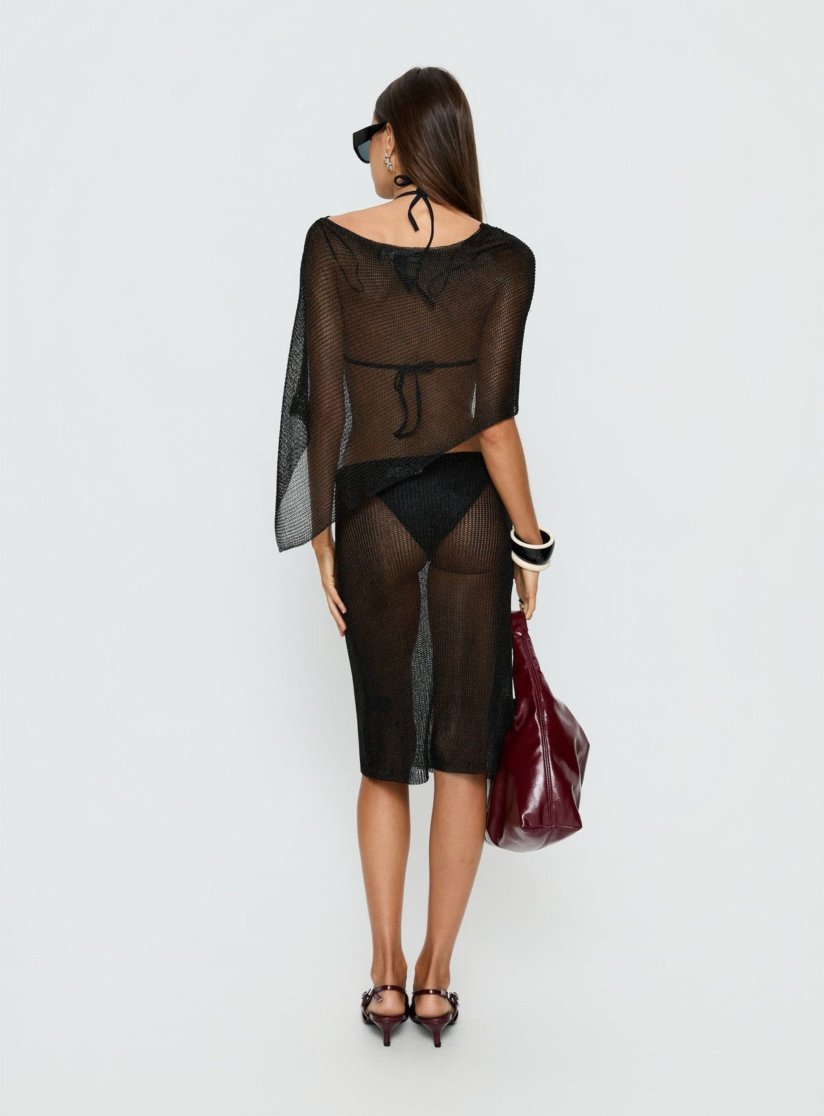 Luminous Midi Skirt Black