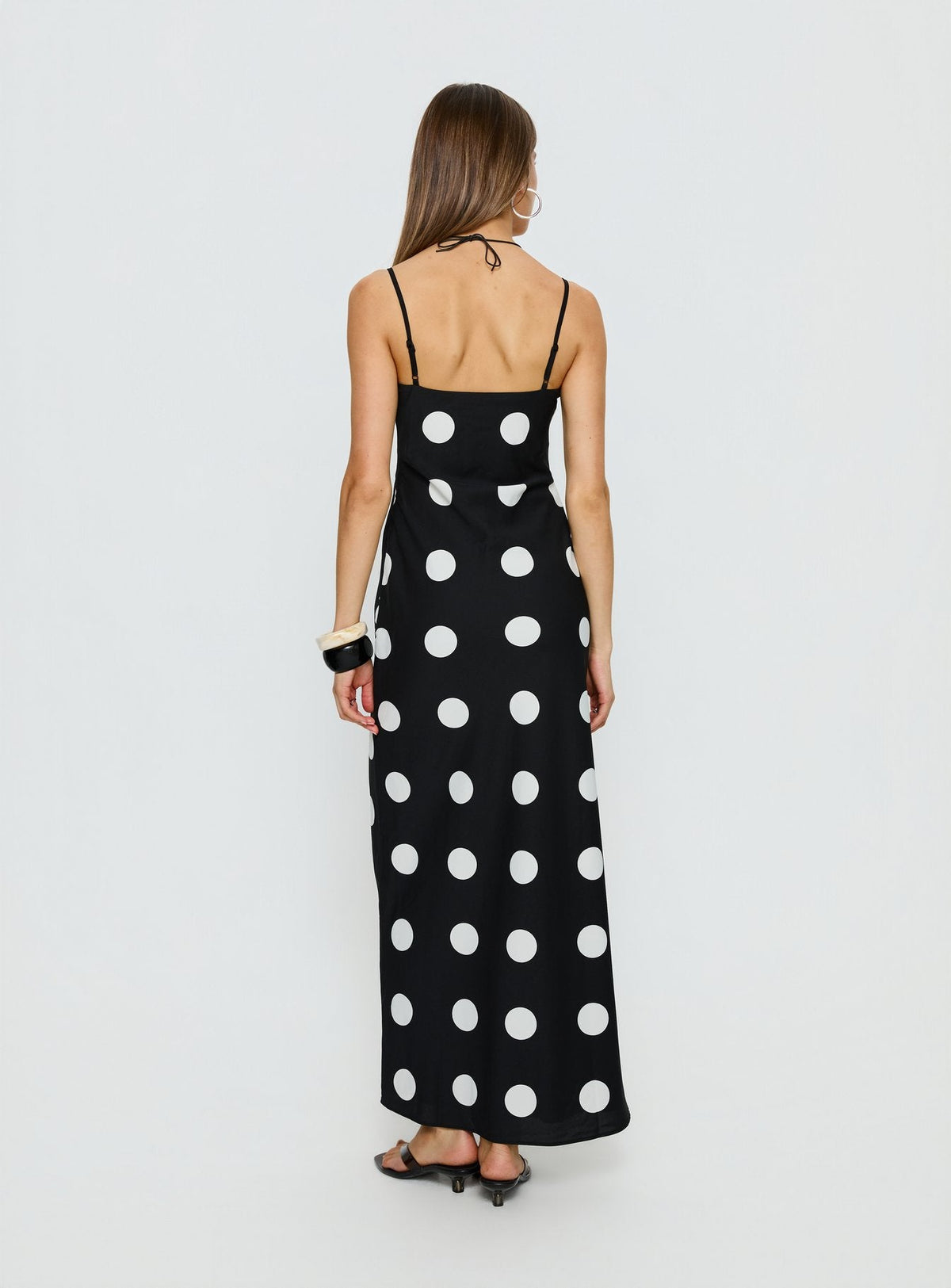 Avienna Maxi Dress Black Polka Dot