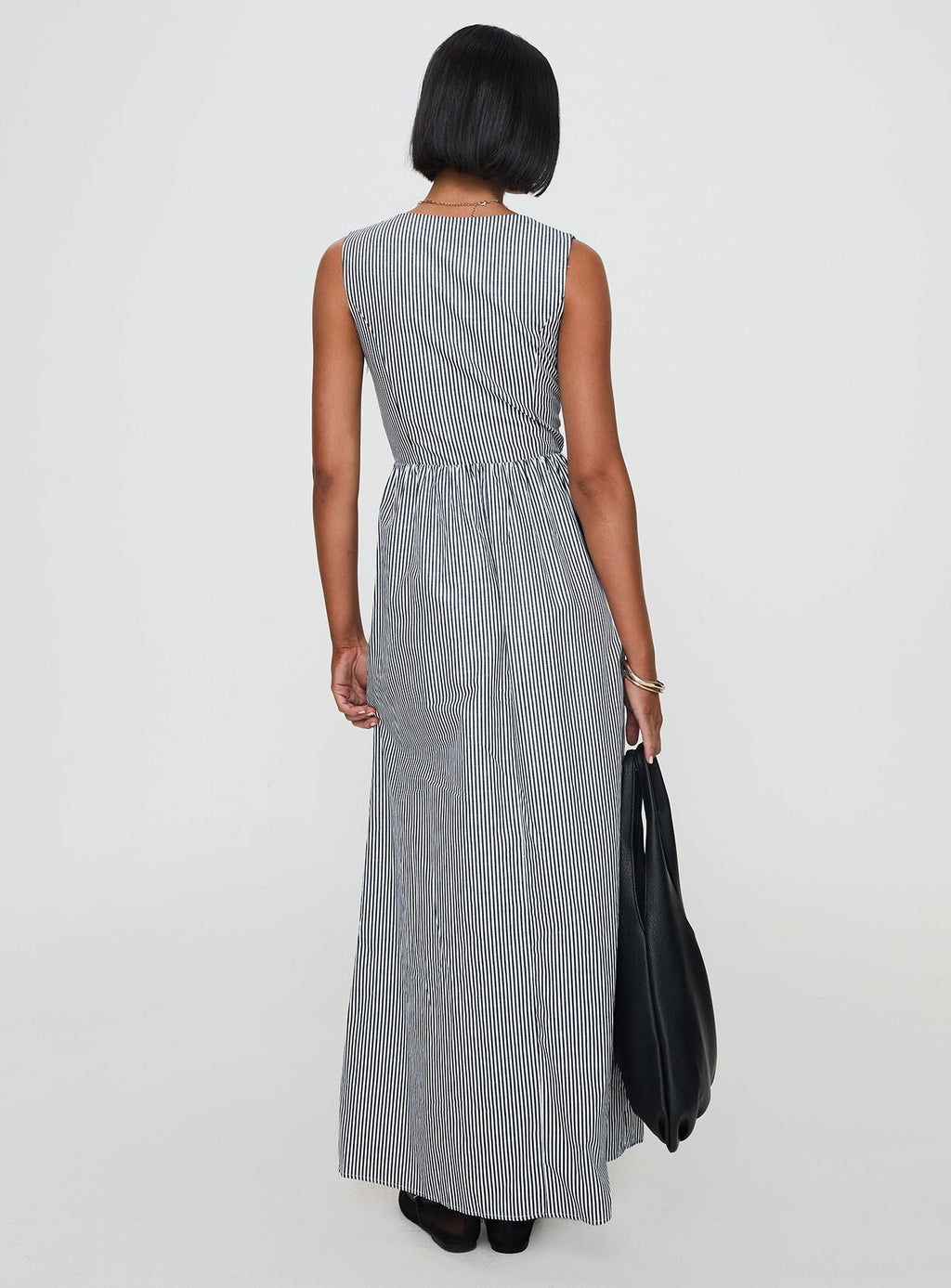 Pokey Maxi Dress Black / White Stripe