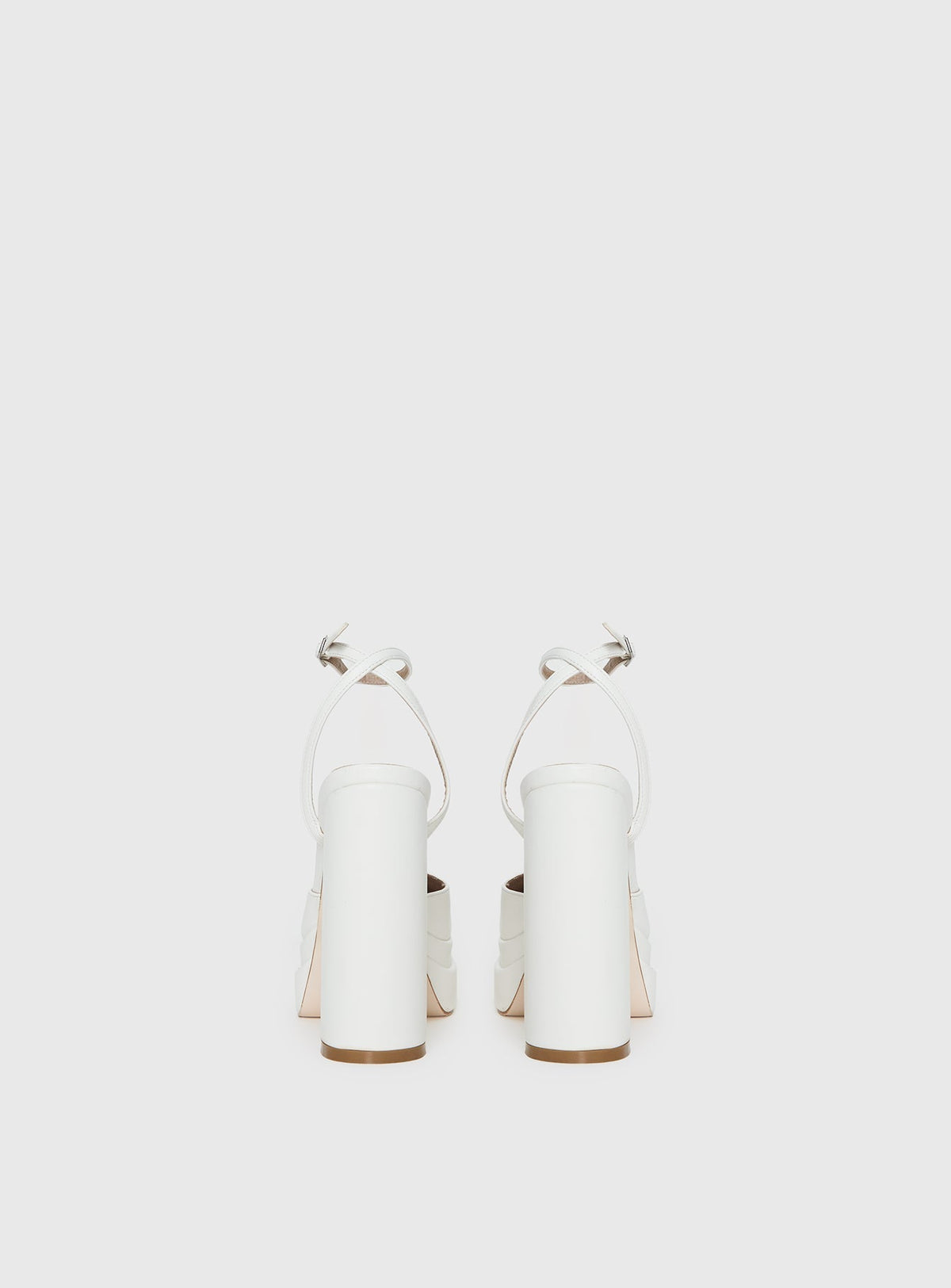 Alto Platform Heels Matte White