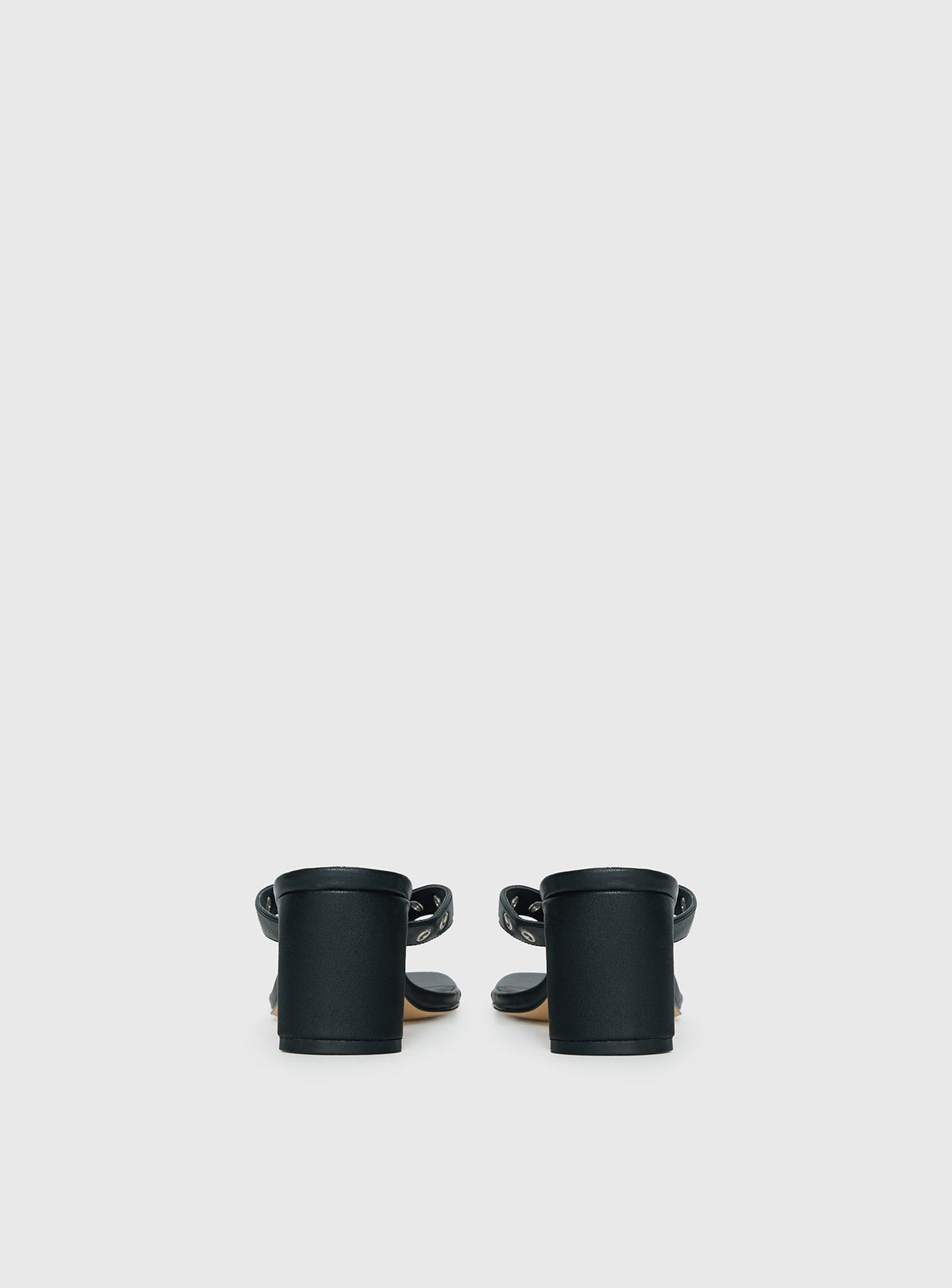 Party Hour Stud Detail Thong Heels Black