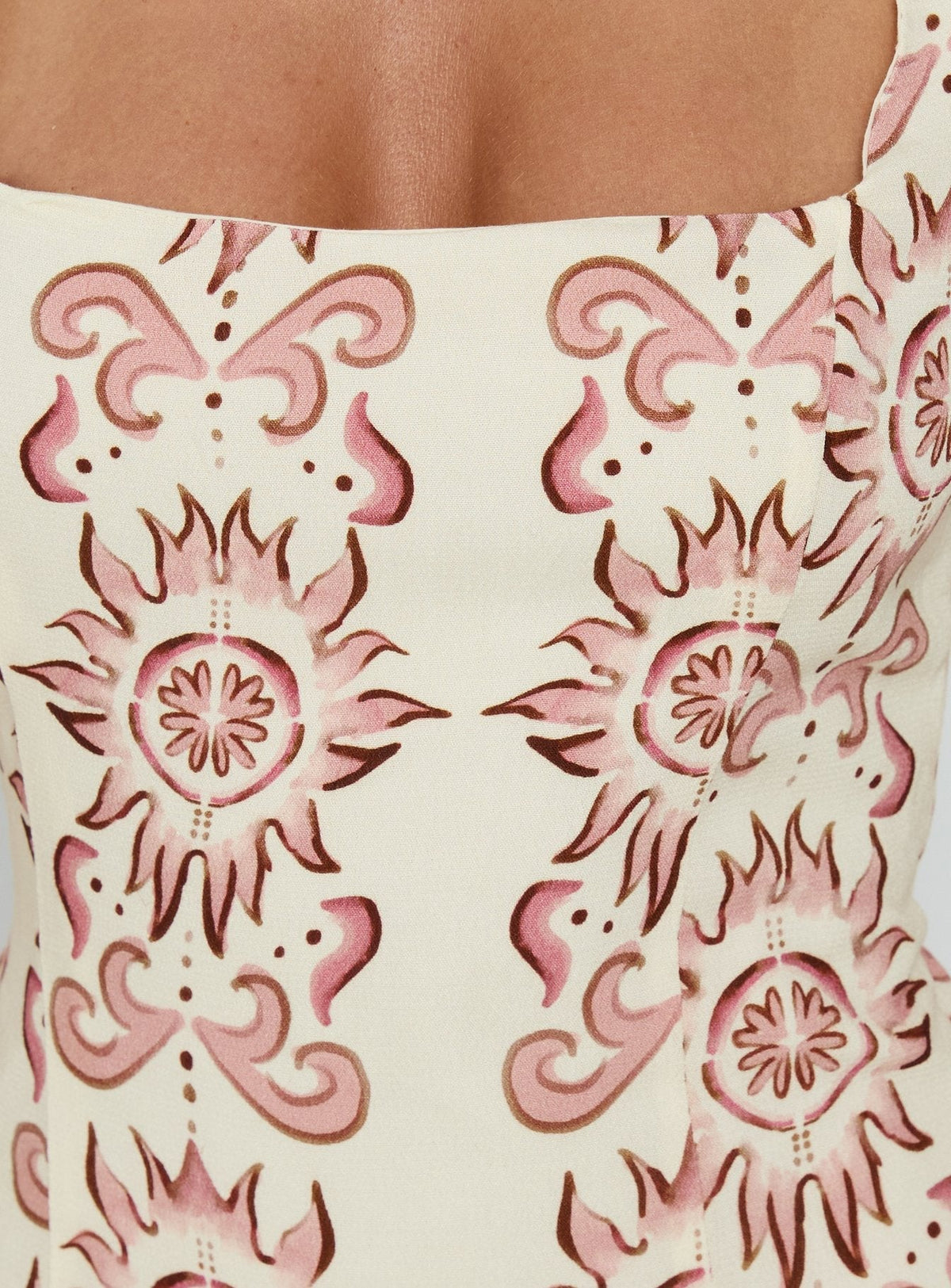 Maris Mini Dress Cream / Pink