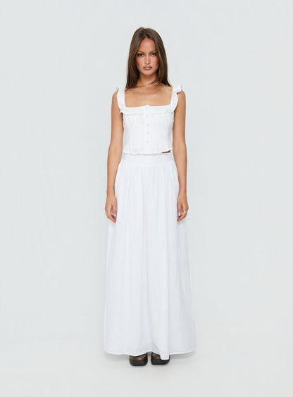 Valerio Maxi Skirt White