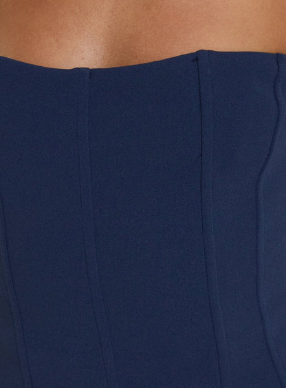 Louisah Corset Romper Navy