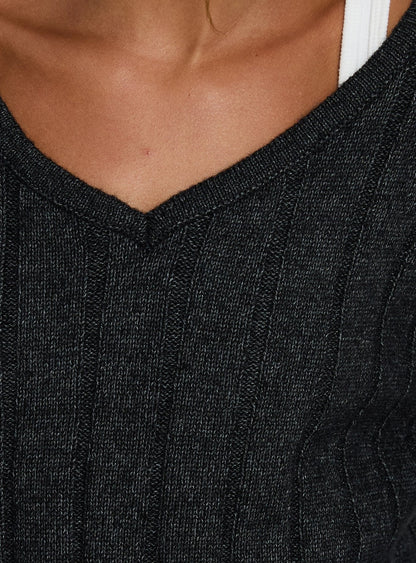 Main Thing Knit Sweater Black Marle