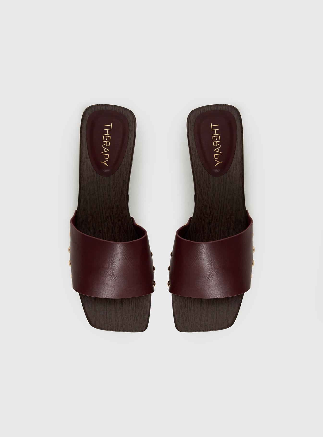 Therapy Zane Stud Detail Sandals Red