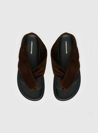 Soryn Wrap Slides Chocolate