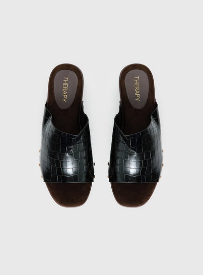 Therapy Imani Platform Sandals Black