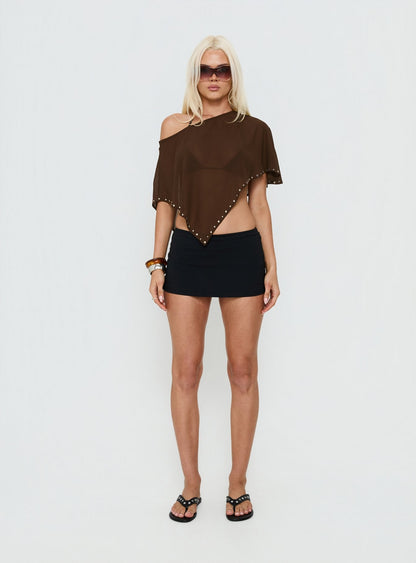 Safe Space Sheer Poncho Brown