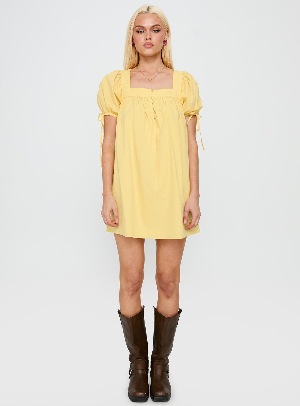 Lilibet Mini Dress Lemon
