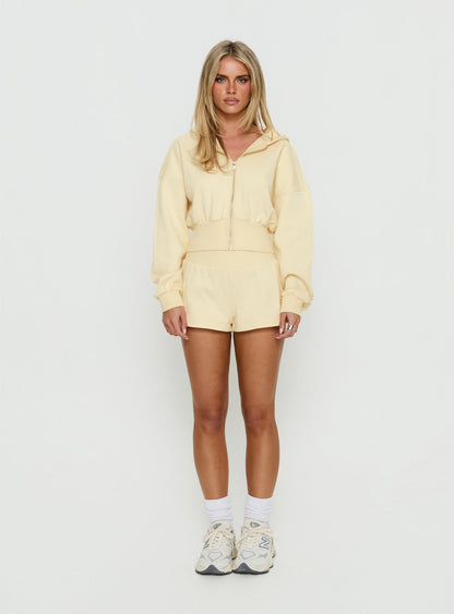 Daybreak Rib Waist Shorts Buttercream