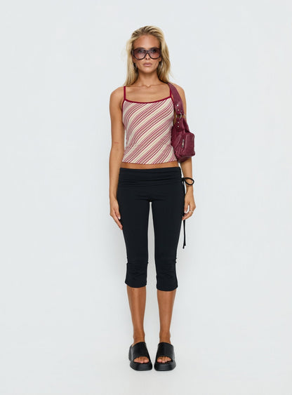 Cosmology Knit Contrast Detail Top Multi Stripe