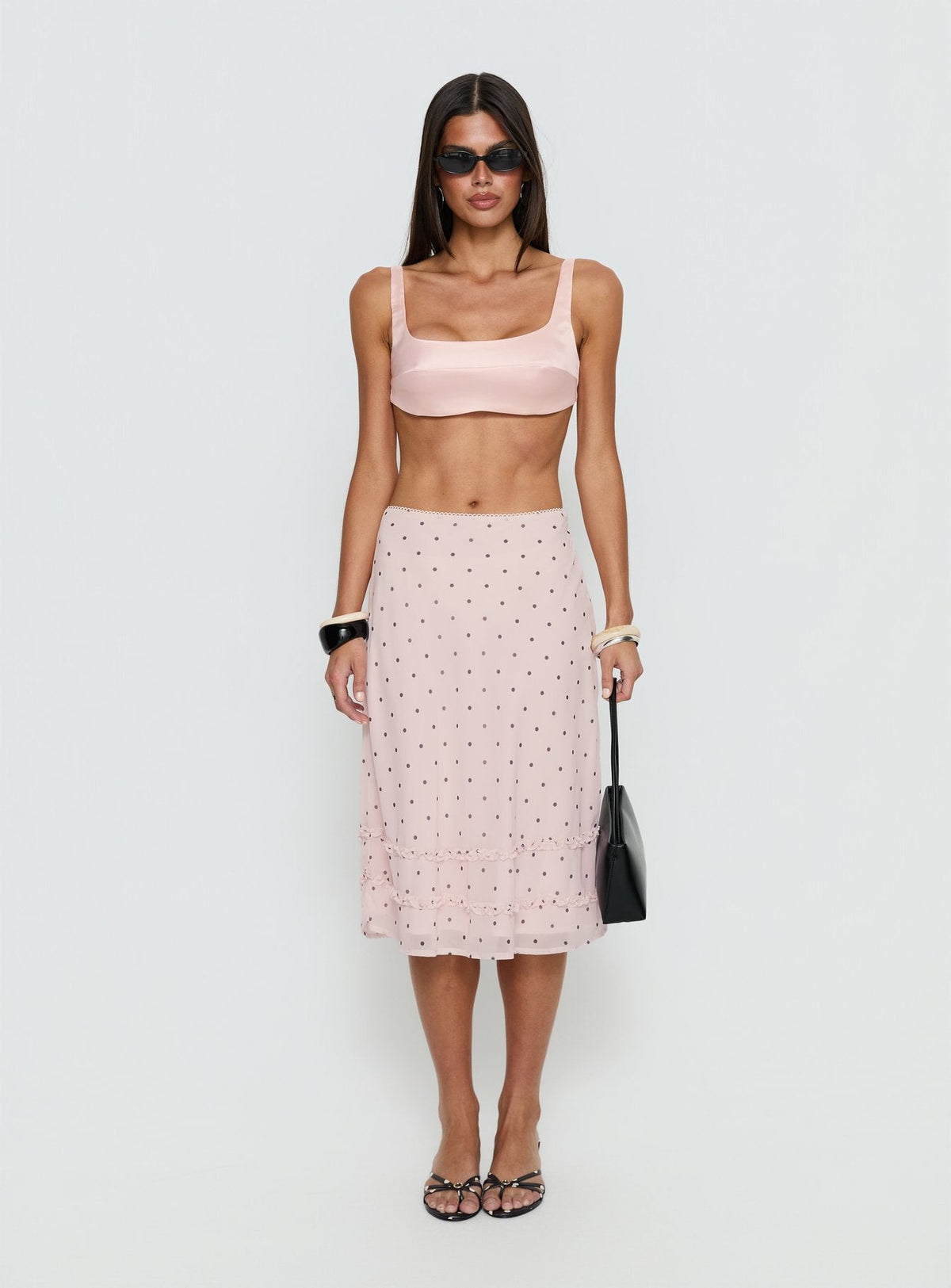 Adeeva Satin Micro Crop Top Pink