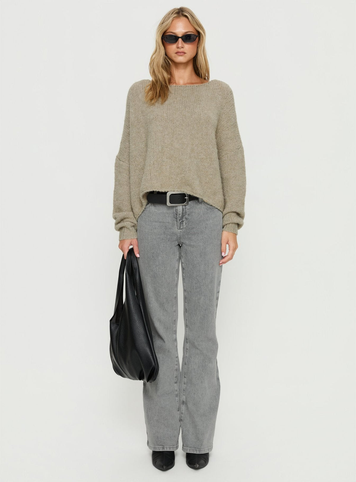 Magic Mirror Mid Rise Bootleg Jeans Washed Grey