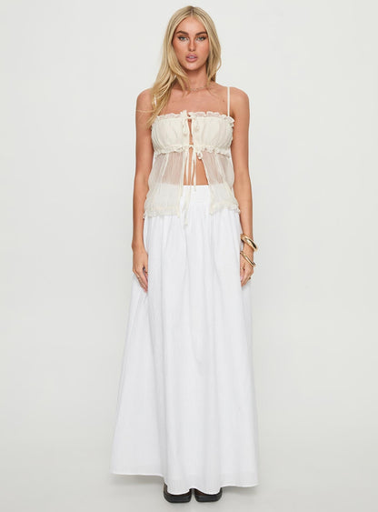 Levonne Textured Layered Bust Shirt Cream