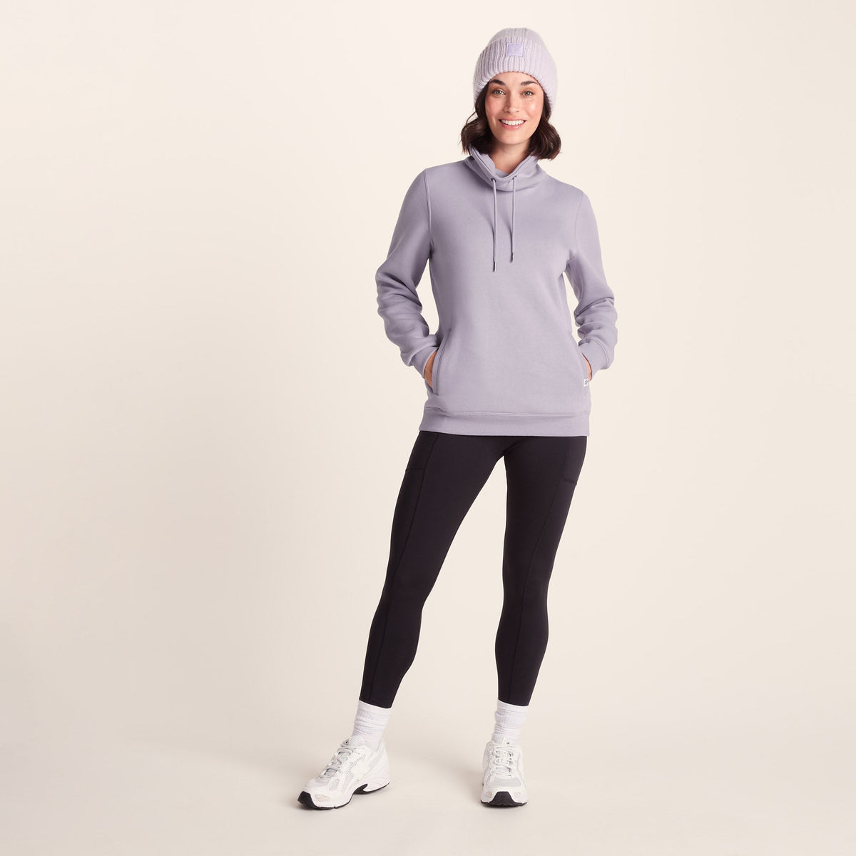 Abigail Womens Supersoft Funnel Neck Sweat - Lavender Grey