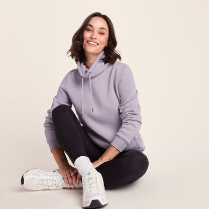 Abigail Womens Supersoft Funnel Neck Sweat - Lavender Grey