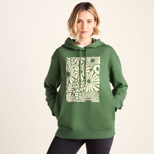 Aria Womens Supersoft Relaxed Fit Hoody - Dark Matcha